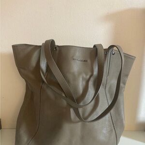 Bulgari Taupe Leather Tote